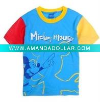 Wholesale fashionable 100% cotton children t shirt