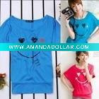 Wholesale 2011 promotion girl's short sleeve cotton t-shirt
