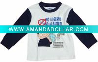 Wholesale boy's long sleeve tee/boy's clothing A331# white