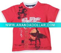 Wholesale Wholesale boy summer cotton t-shirt stock C1633#Red