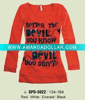 Wholesale girl's long sleeve shirt