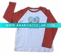 Wholesale cotton spandex girls t-shirts