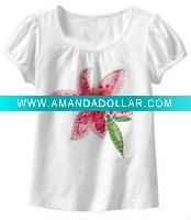 Wholesale white Girls Little Sister T Shirt
