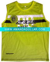 Wholesale O-neck printed children's t-Shirts with sleeveless