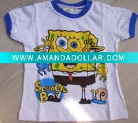 Wholesale Power seller ! cartoon T-shirt Spongebob T-shirt fashion T-shirt A0273 wholesale