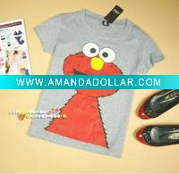 Wholesale Power seller + cartoon T-shirt Sesame Street T-shirt fashion T-shrt A1374