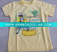 Wholesale Power seller ! cartoon T-shirt Spongebob T-shirt fashion T-shirt A0274 wholesale