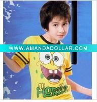 Wholesale wholesale spongbob t-shirt kids cloth children t-shirt F0476