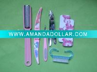 Wholesale manicure&pedicure set 7pcs travel tool set foot file