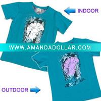 Wholesale UV color changing boys clothes cartoon