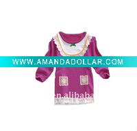 Wholesale lovely girls's cotton long sleeve t-shirt