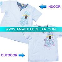 Wholesale UV color change v-neck t-shirts