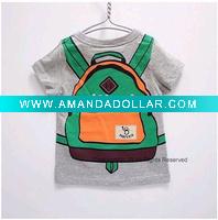 Wholesale cotton cute design children t shirts