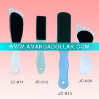 Wholesale foot shaped plastic handle pedicure file