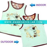 Wholesale UV color changing kids vest tops