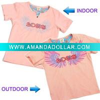 UV color change collar t shirt