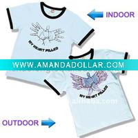 Wholesale UV color changing cotton child t-shirt