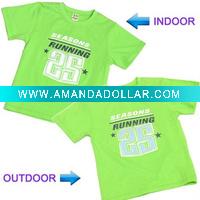 Wholesale UV color change kid t-shirt stock