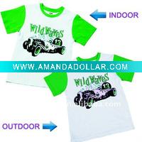 Wholesale UV color change boys cotton t-shirt