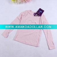 Wholesale 2011 autumn long sleeve cotton girl t shirt