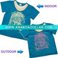Wholesale UV color change cotton boy t-shirts