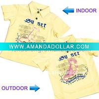 Wholesale UV color change kids boy t-shirt