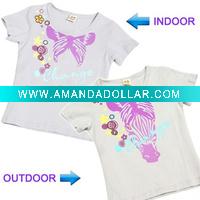 Wholesale uv color change in sun t-shirt