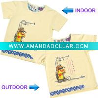 Wholesale UV color changing kids print t-shirt