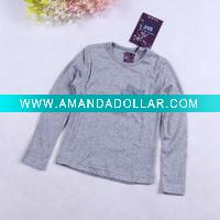 Wholesale 2011 autumn long sleeve cotton girl t shirt