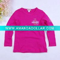 Wholesale 2011 autumn long sleeve cotton girl t shirt