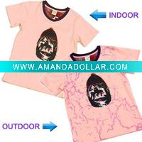 Wholesale UV color change t shirts for boys