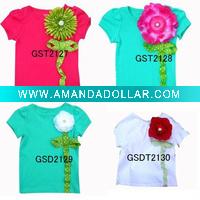 Wholesale shirt with flower for kids