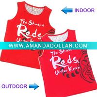Wholesale UV color change kids vest tops