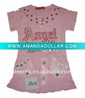 Wholesale 2011 fashionable girls cotton t shirt with design