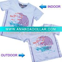 Wholesale UV color changing fancy kids t-shirt