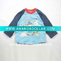 Wholesale long sleeves fleece cartoon t shirts