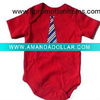 Wholesale red short sleeve t shirt with tie for kids boys