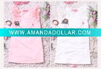 Wholesale wholesale,retail,OEM/fashion girls vest/2-10 years/100% cotton