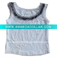 Wholesale black lace round collar shirt for children girls
