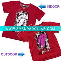 Wholesale UV color change design t shirt