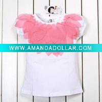 Wholesale 100% cotton girls shirt