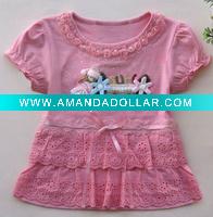 Wholesale summer girls t shirt