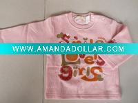 Wholesale Children t-shirt cotton child wear cottonvelvet long-sleeve
