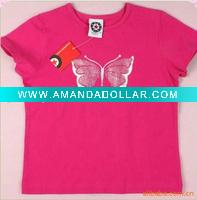 Wholesale Short girl t-shirt,Children cotton shirt