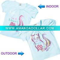 UV color change girl shirt