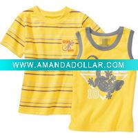 Wholesale high quality cotton striped t shirt