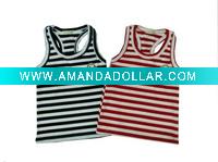 high quality cotton striped tank