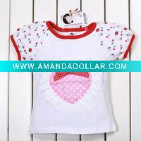 Wholesale 100% cotton girls shirt