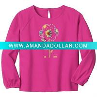 Wholesale summer cotton girls t shirt