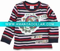 Wholesale Kids winter top Boy tee A1190# navy/pink